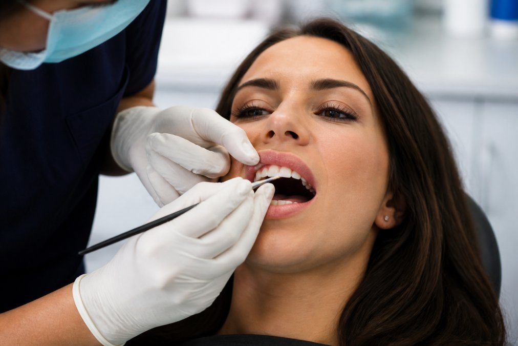 Professional illustration showing fix chipped teeth before wedding