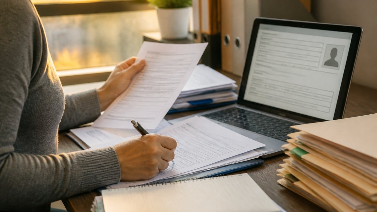 Practice manager organizing documents to prevent credentialing delays group practices