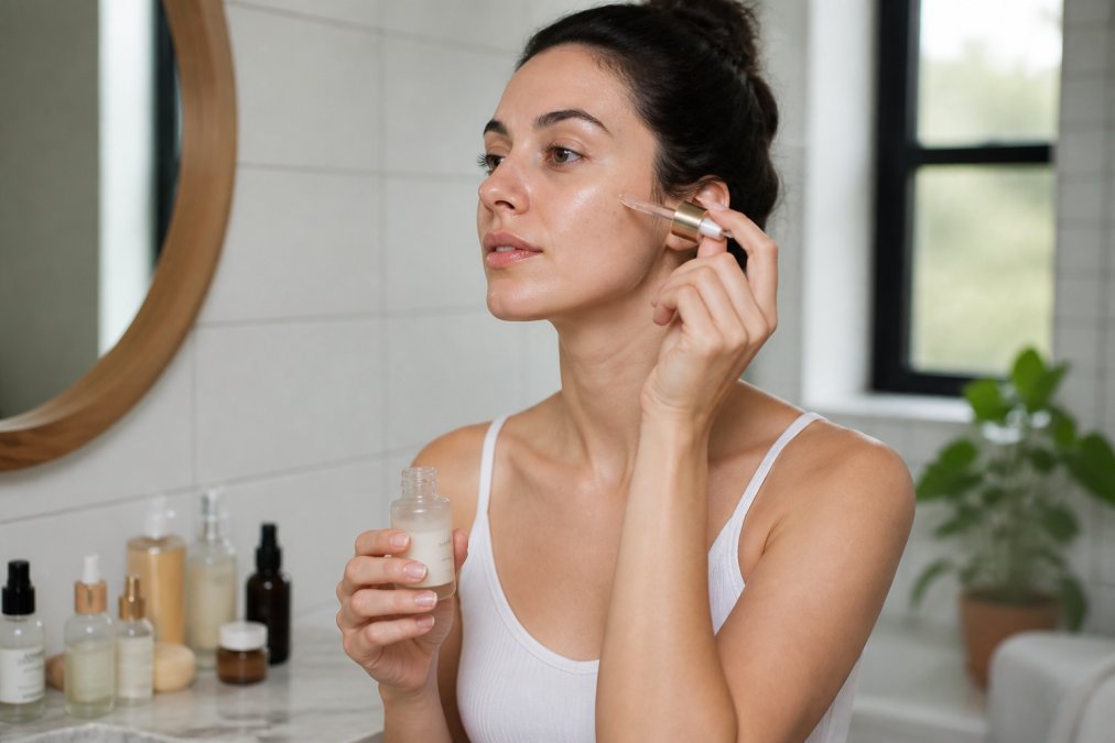 Professional illustration showing Person for uneven skin tone naturally