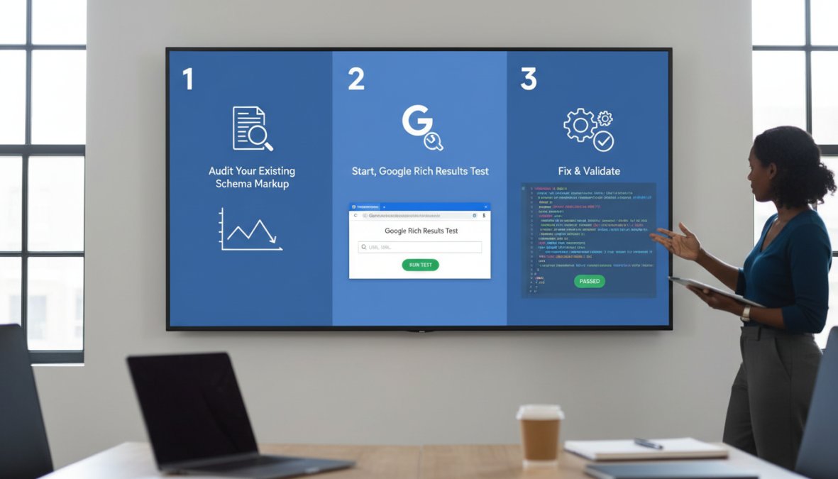 Chart showing the correlation between schema markup implementation and organic traffic growth for e-commerce websites
