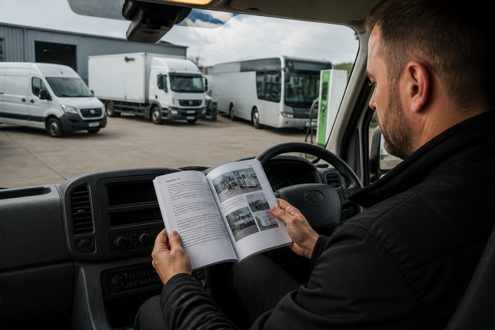 Professional illustration showing fleet driver handbook