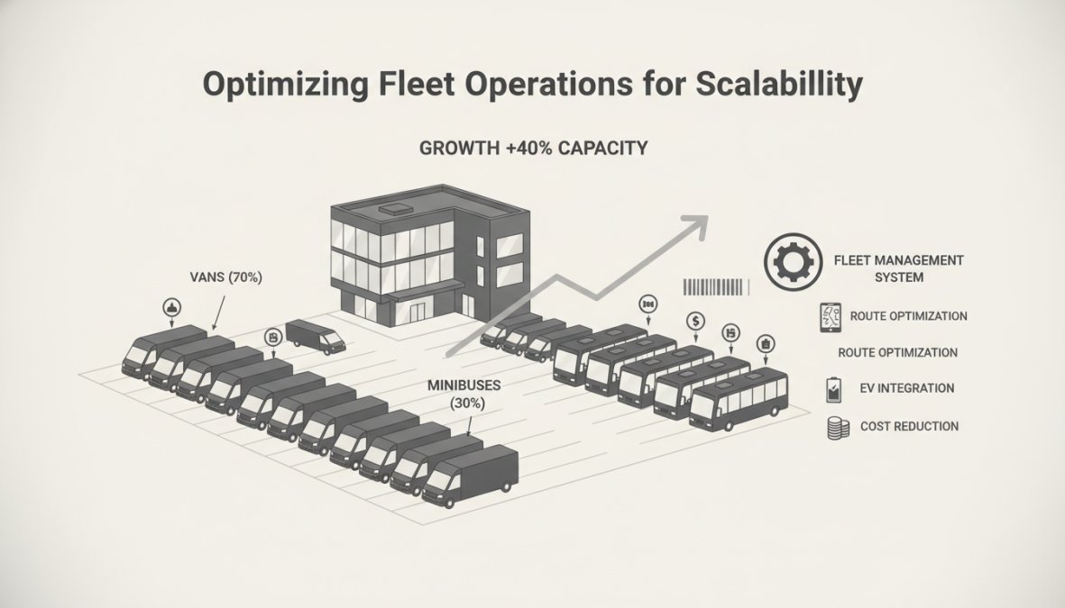 Professional illustration showing fleet planning strategies