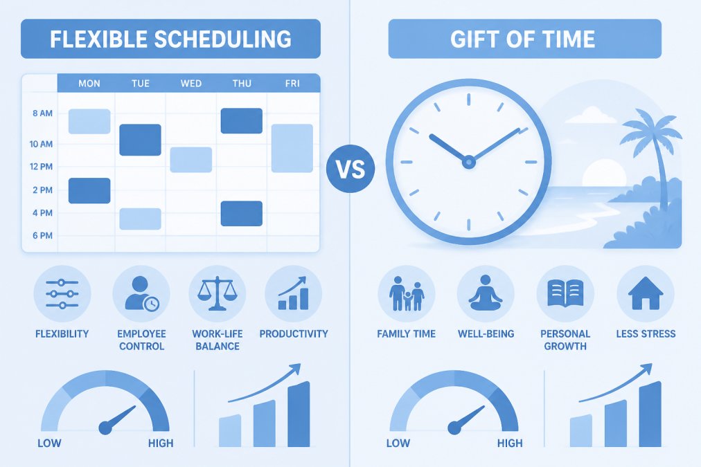 Flexible Scheduling vs Gift of Time: Office Productivity