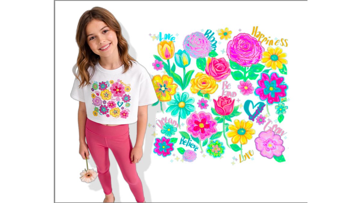 Floral Cropped Tee