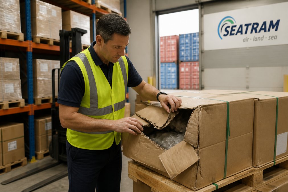 Professional illustration showing logistics and professional and warehouse concepts for freight forwarder liability