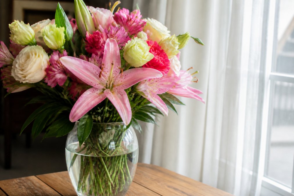 Infographic showing the step-by-step process to care for fresh flower delivery in high humidity environments.