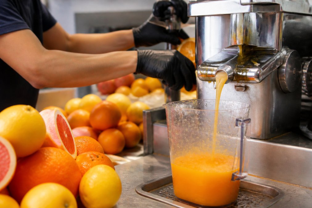 Side-by-side comparison of fresh pressed juice vs store bought