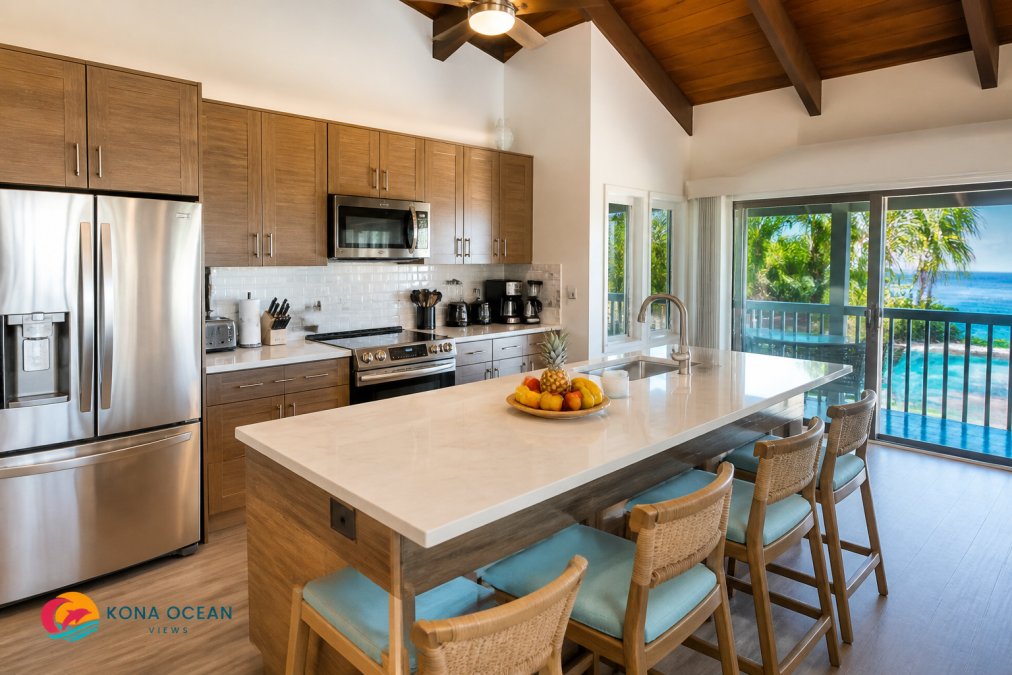 Fully Stocked Kitchens in Big Island Vacation Homes