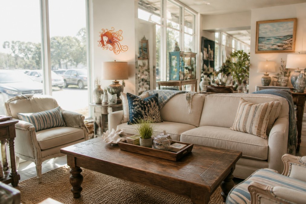 Infographic comparing local furniture store Morehead City quality versus big-box retail mass production