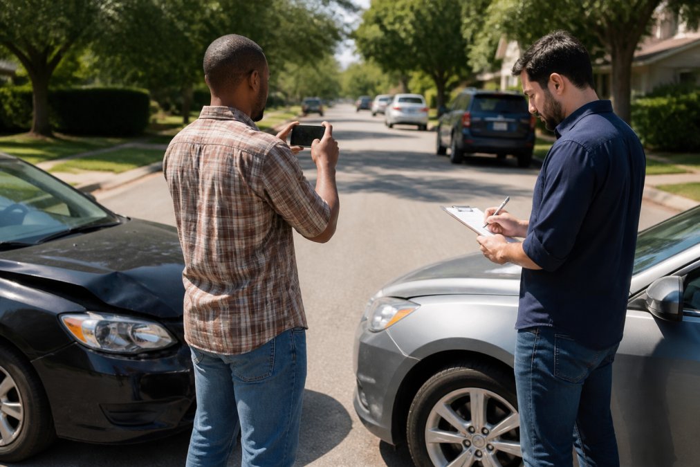 Professional illustration showing Two for car accident legal help