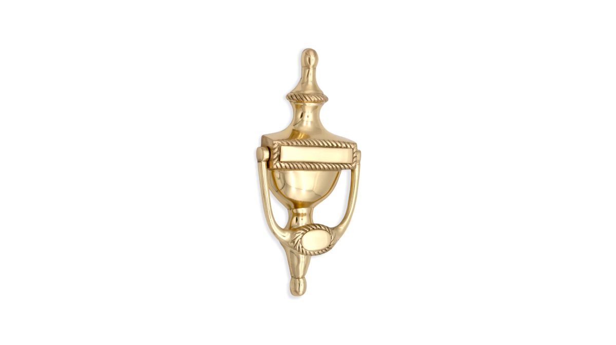 Georgian Door Knocker 150mm Polished Brass
