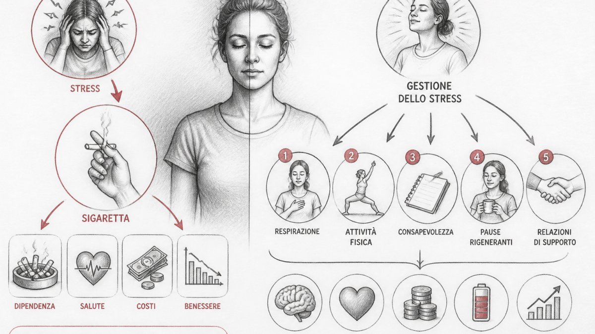 Gestire lo stress senza ricorrere alle sigarette