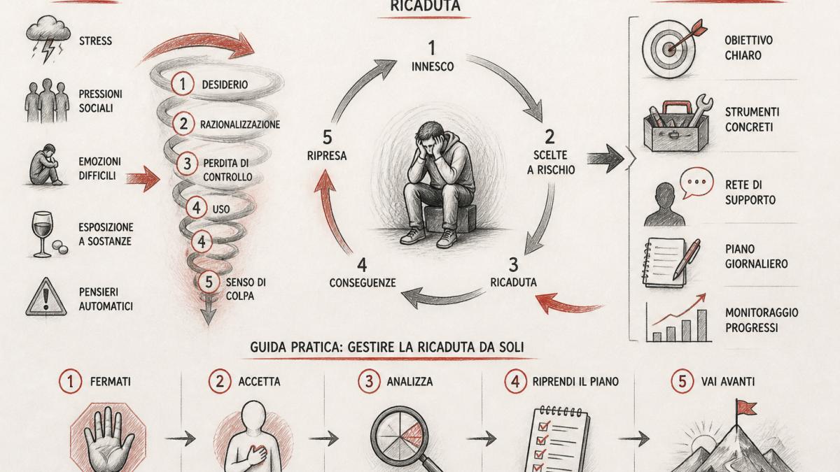 Gestire ricadute dipendenze da soli: guida pratica