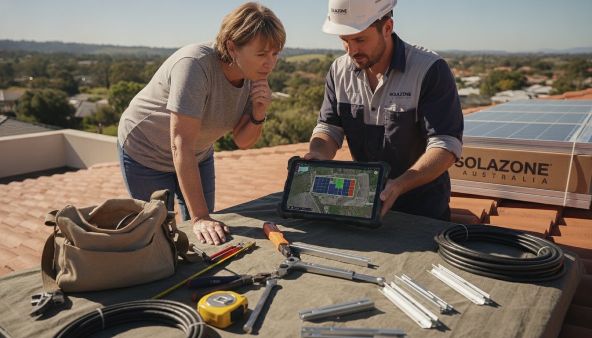 Step-by-step visual guide for solar installation quote