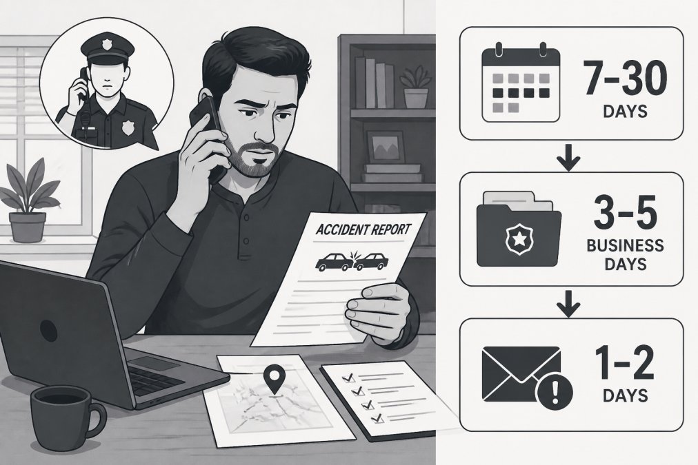 Professional illustration showing accident report outside Georgia