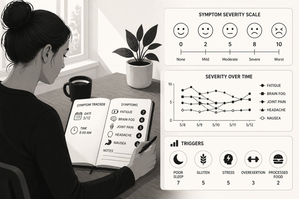 Professional illustration showing unexplained autoimmune symptoms