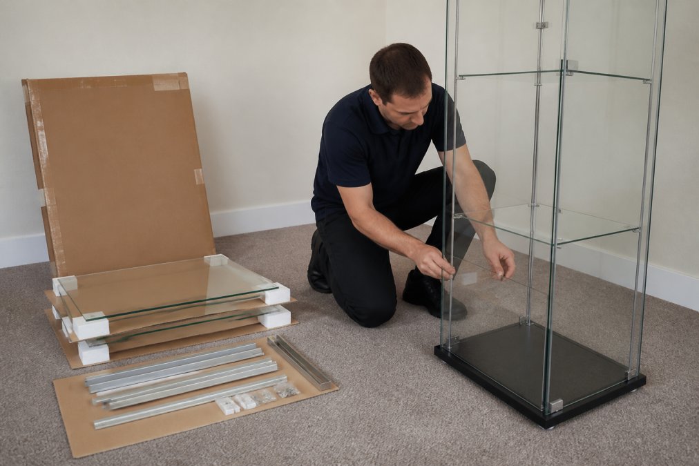Glass Display Case Assembly Service: Flatpack vs Built
