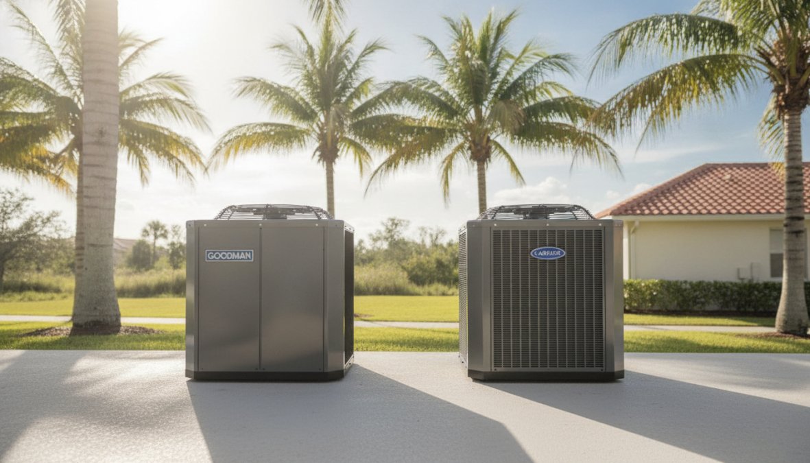 Visual comparison chart showing HVAC, Florida for goodman naples fl