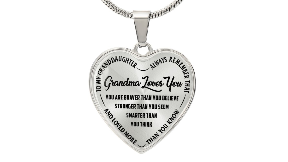 Grandma Loves You - Heart Necklace