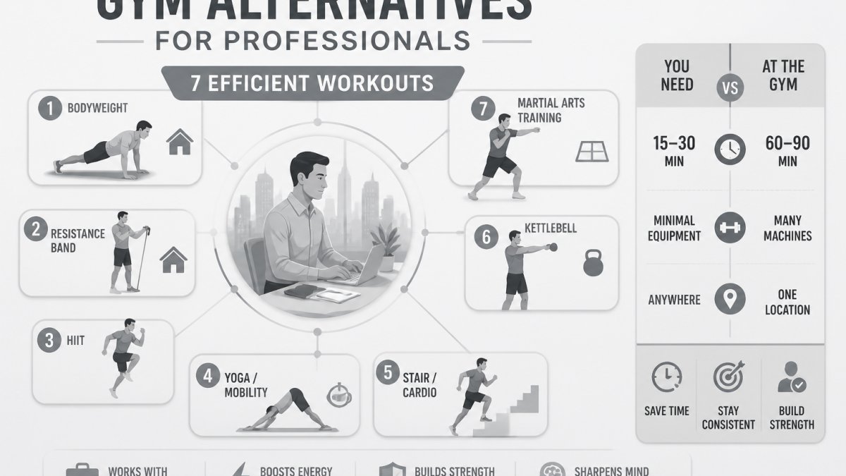 Gym Alternatives for Professionals: 7 Efficient Workouts