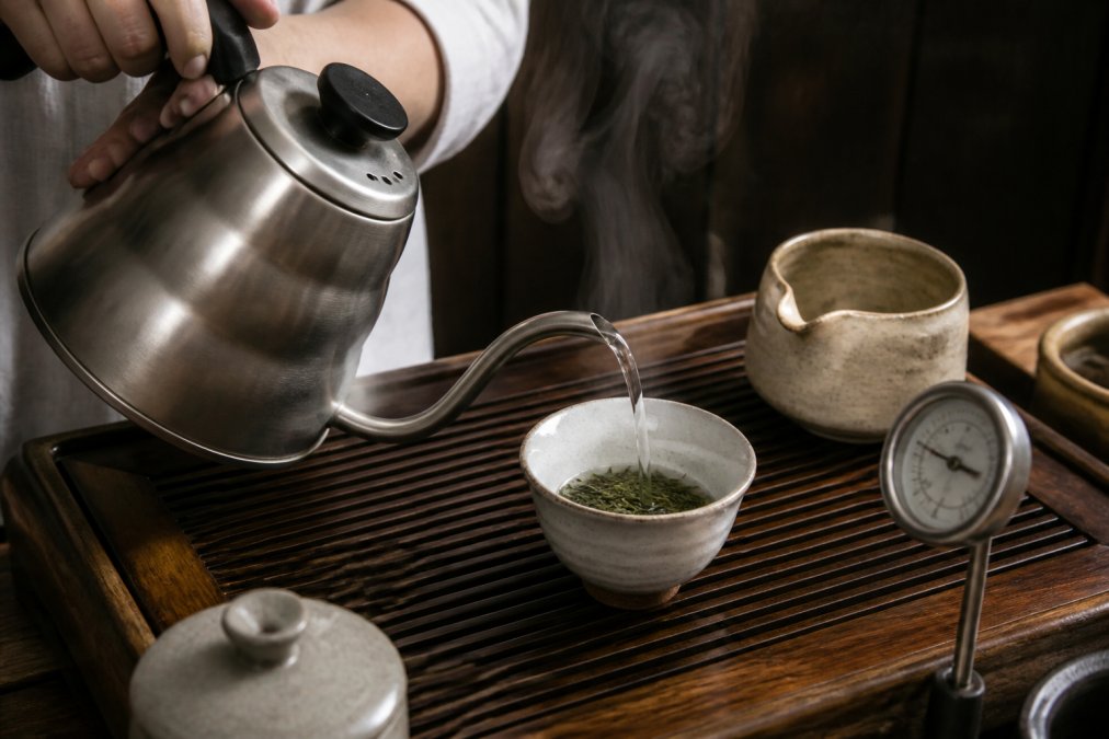 Step-by-step visual guide for gyokuro imperial green tea