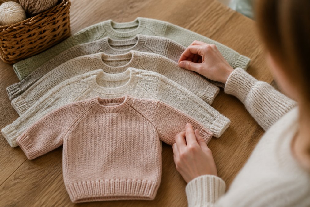 Hand Knit Newborn Sweater Sizing Guide
