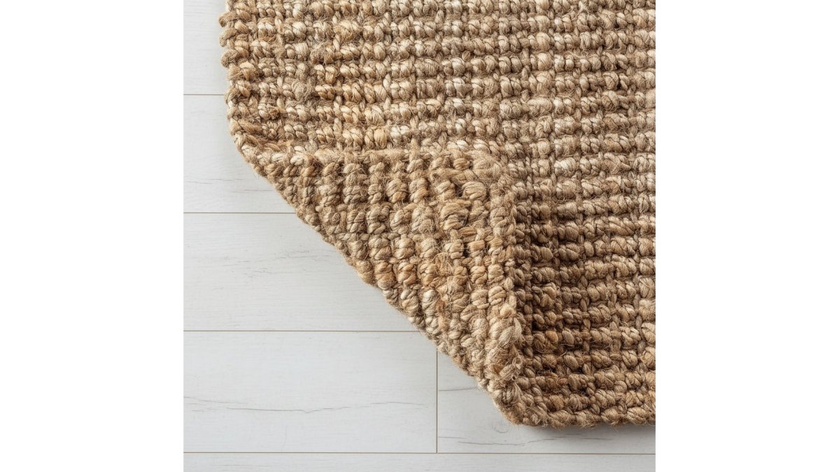 Hand-Woven Chunky Braided Natural Jute 11 x 15 ft