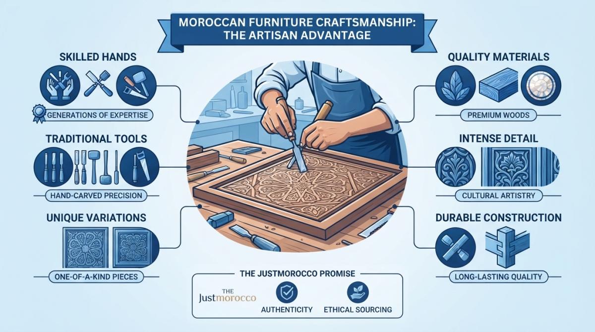 Software tools interface for handcrafted moroccan furniture