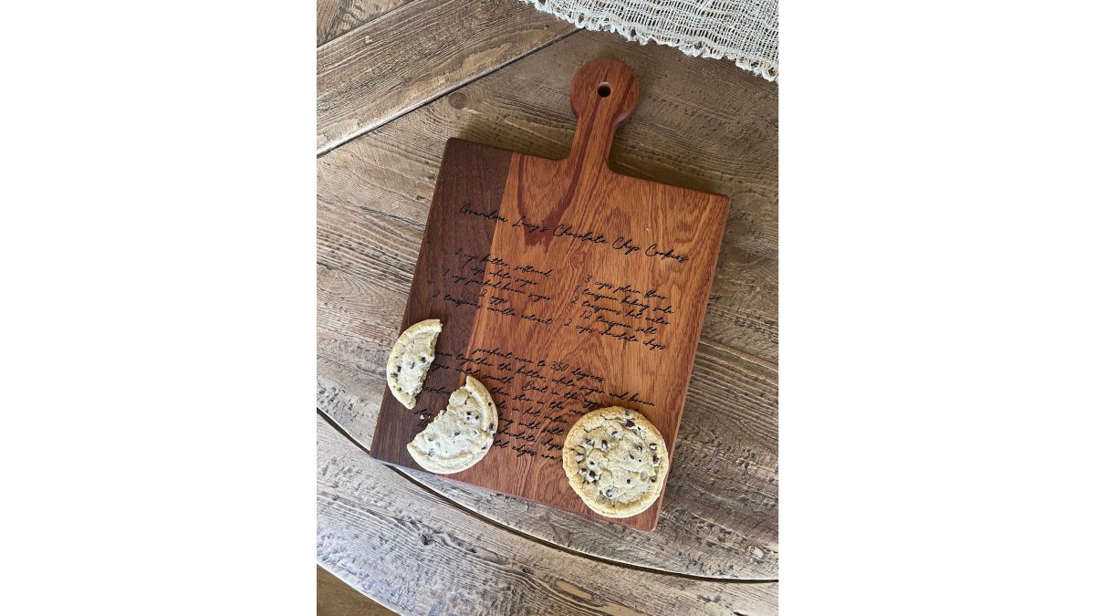 Handwritten Recipe Cutting Board