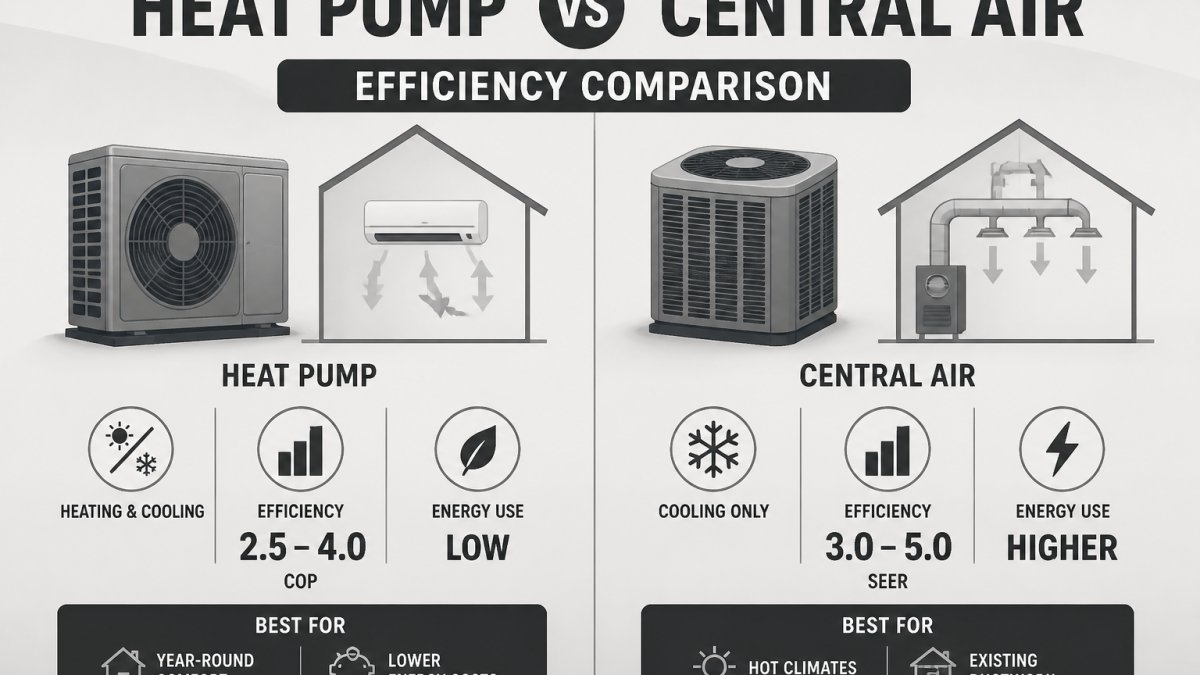 Heat Pump vs Central Air: Efficiency Comparison