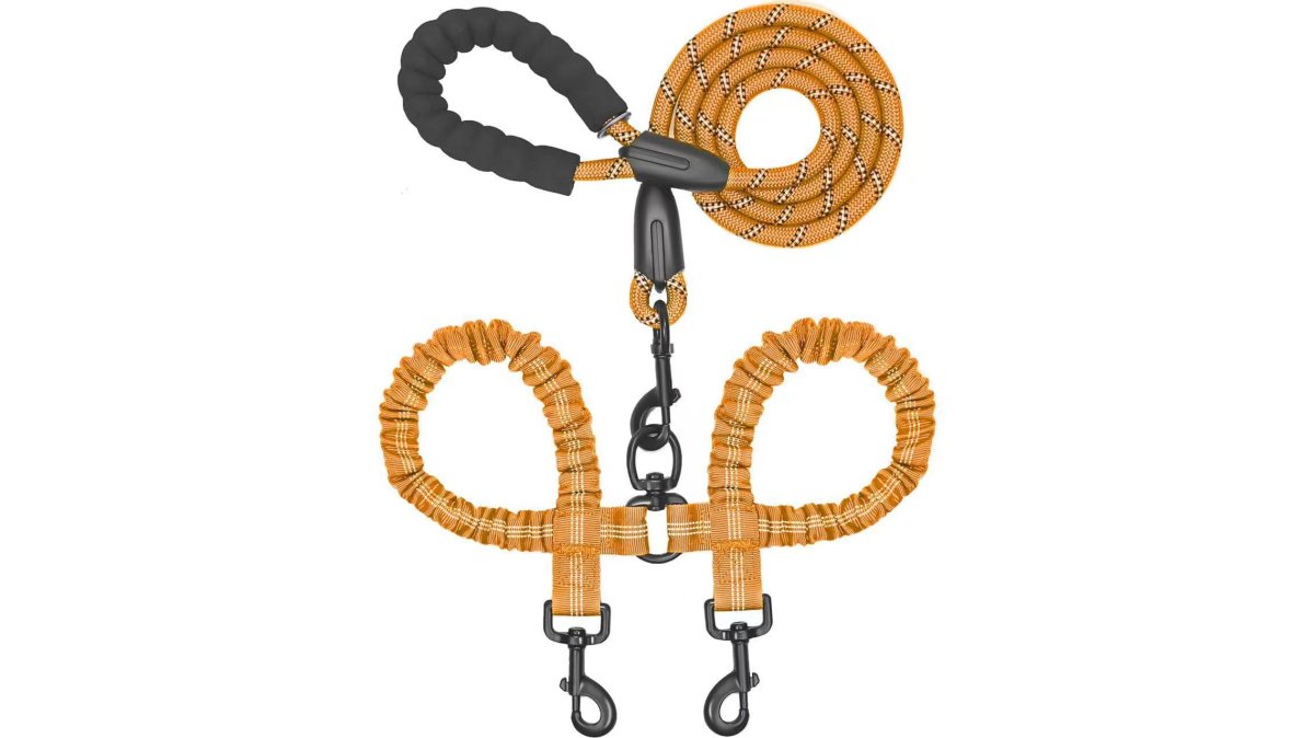 Heavy Duty Dog Leash with Double Bungee