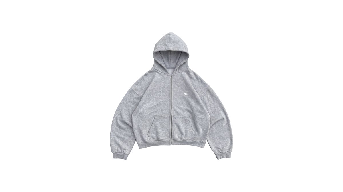 Heavy Zip Hoodie - Grey