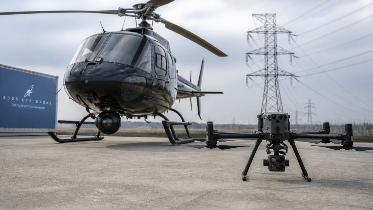 Helicopter vs Drone Power Line Inspection