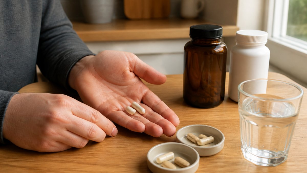 Infographic chart showing how supplement form and dosage affect the bioavailability of natural focus aids.