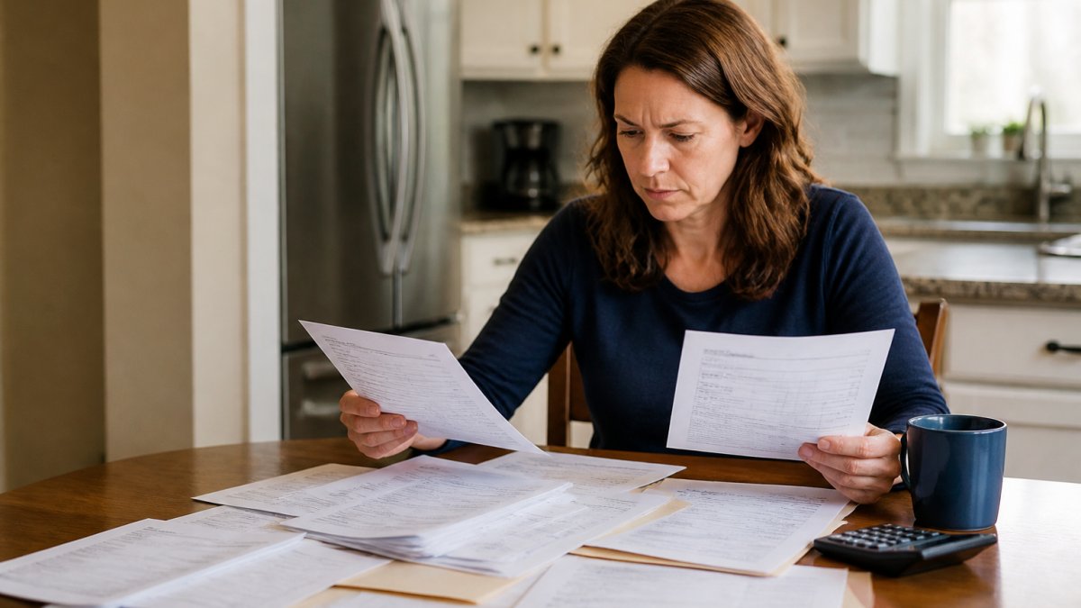 Infographic showing the hidden costs of selling a home during the closing process with a concerned homeowner.