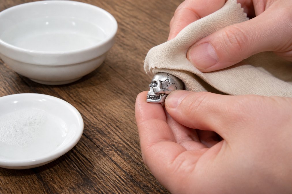 Step-by-step visual guide for pewter lapel pins