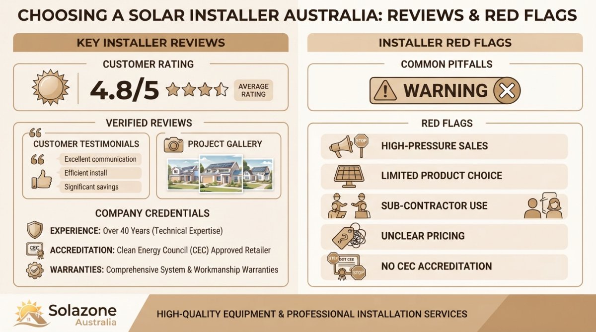 Professional solar installation team on residential roof in bright daylight, installing solar panels with safety harnesses and equipment, showing teamwork and technical expertise