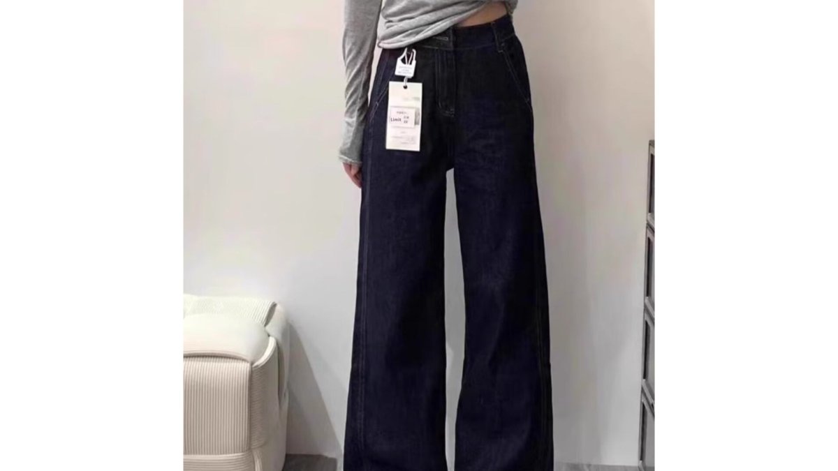 High-waisted Straight-leg Denim Jeans For Women