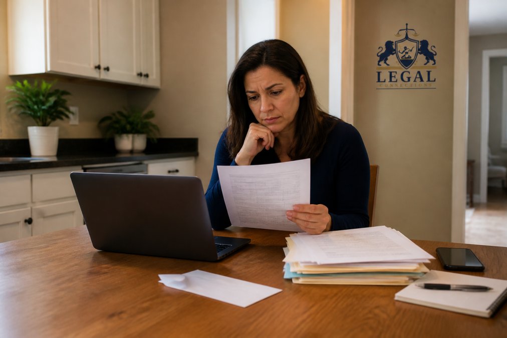 Infographic comparing costs and benefits of self-representation versus hiring a lawyer for child support modification.