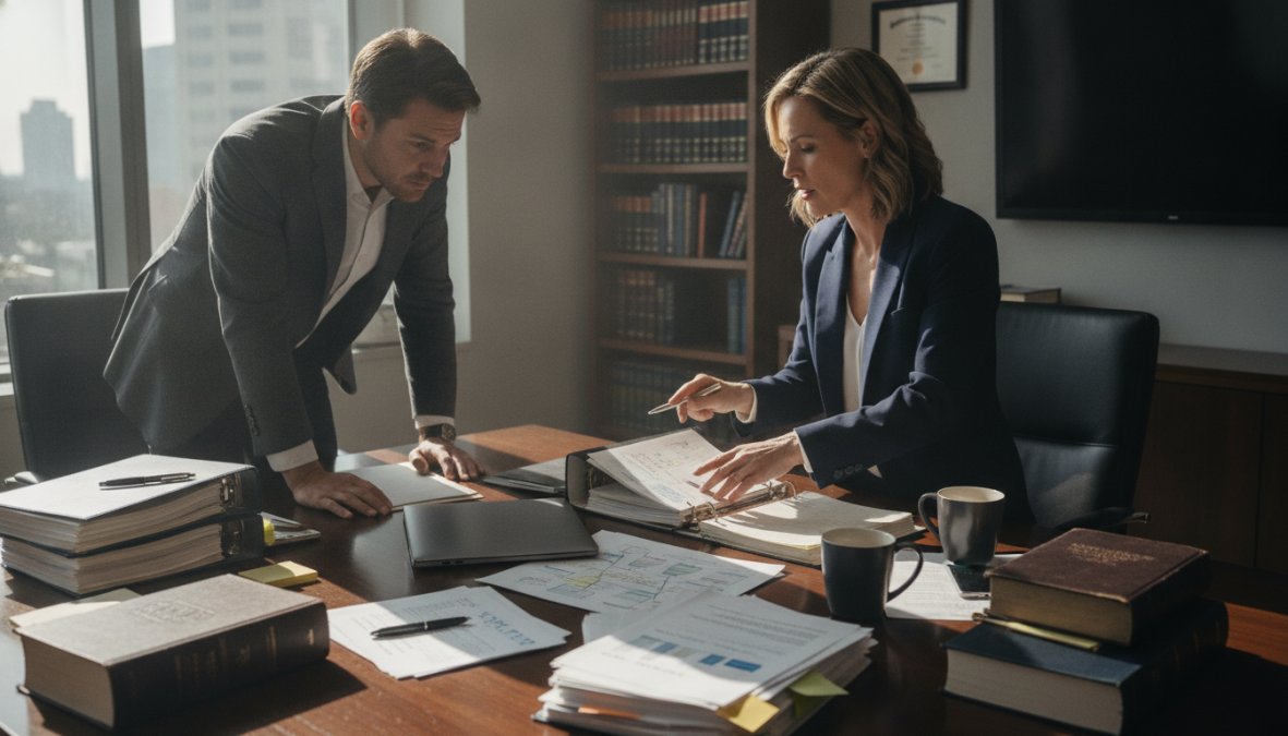 Step-by-step visual guide for professional and criminal and defense concepts for hiring a private attorney for violent crimes
