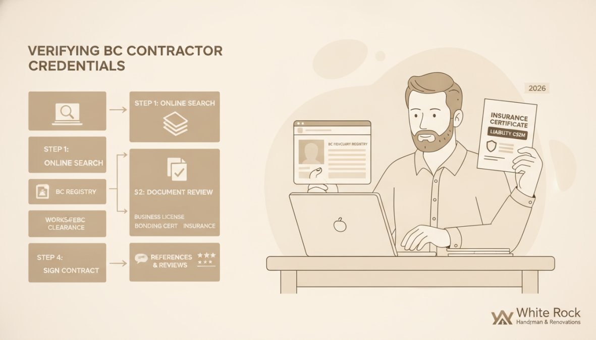 Step-by-step visual guide for hiring bonded renovation experts in surrey