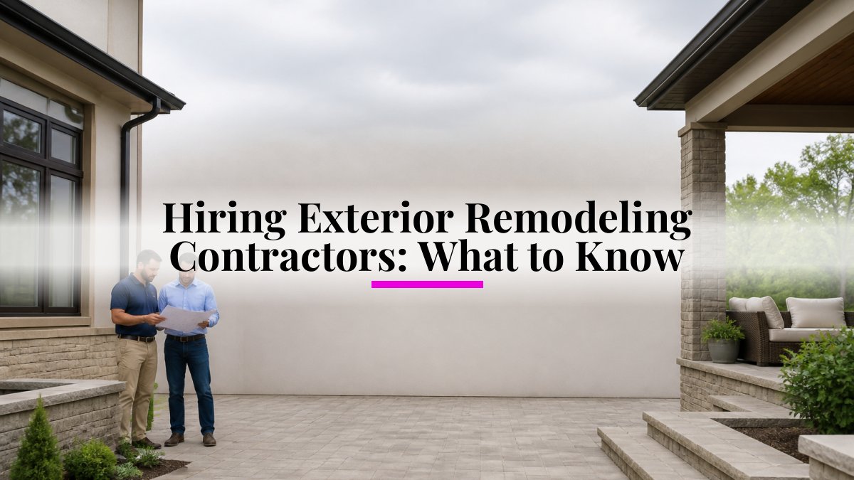 Hiring Exterior Remodeling Contractors: What to Know