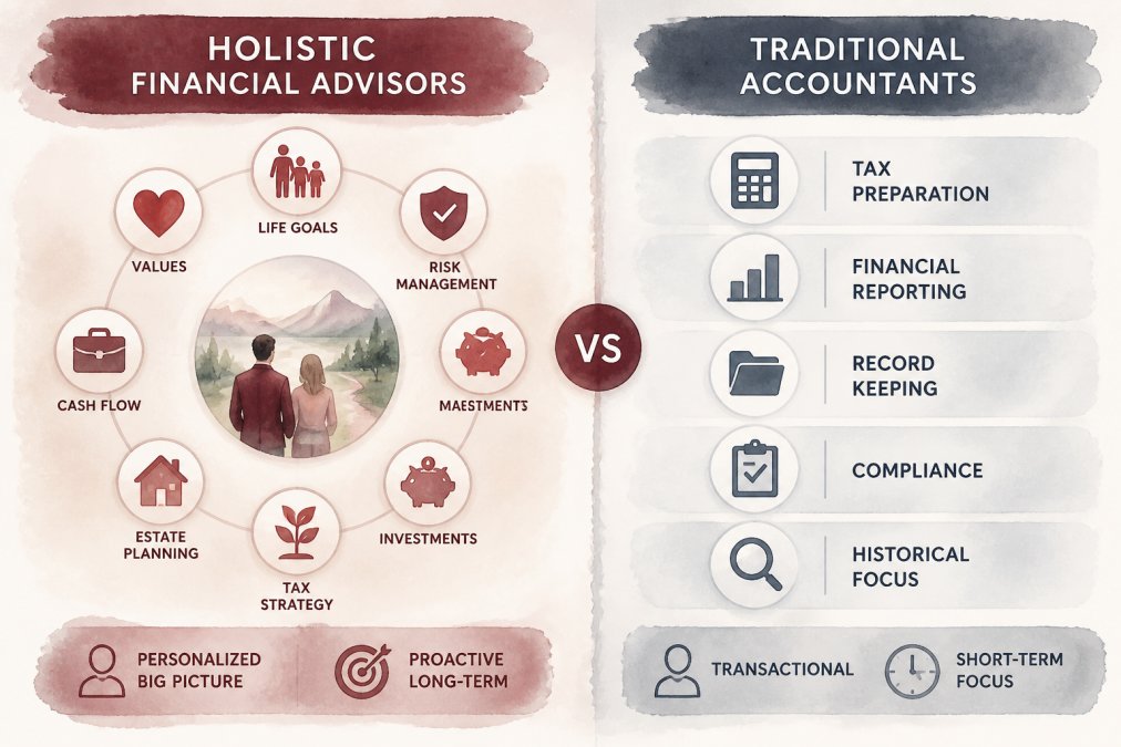 Holistic Financial Advisors vs Traditional Accountants