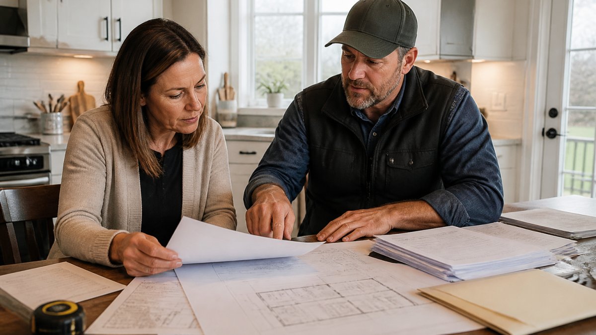 Flowchart detailing the application process and renovation permit costs for home remodeling projects.
