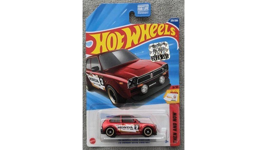 Hot Wheels Super Treasure Hunt 2025 Factory Sealed Sticker '73 Honda Civic Custom Diecast Model Car