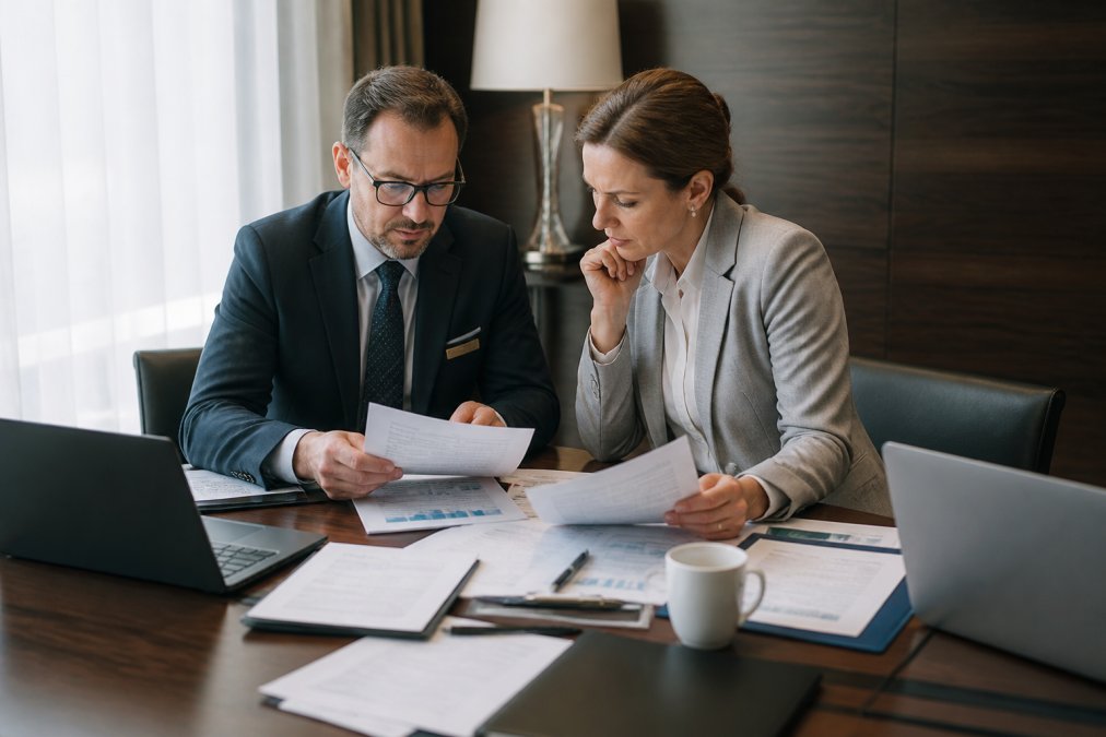 Decision framework flowchart comparing hotel liability insurance alternatives for risk management teams
