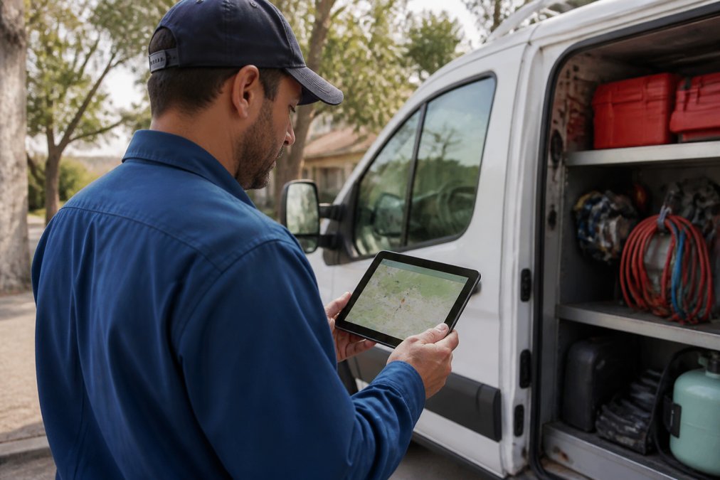 Feature overview showing HVAC for Housecall Pro alternative for HVAC