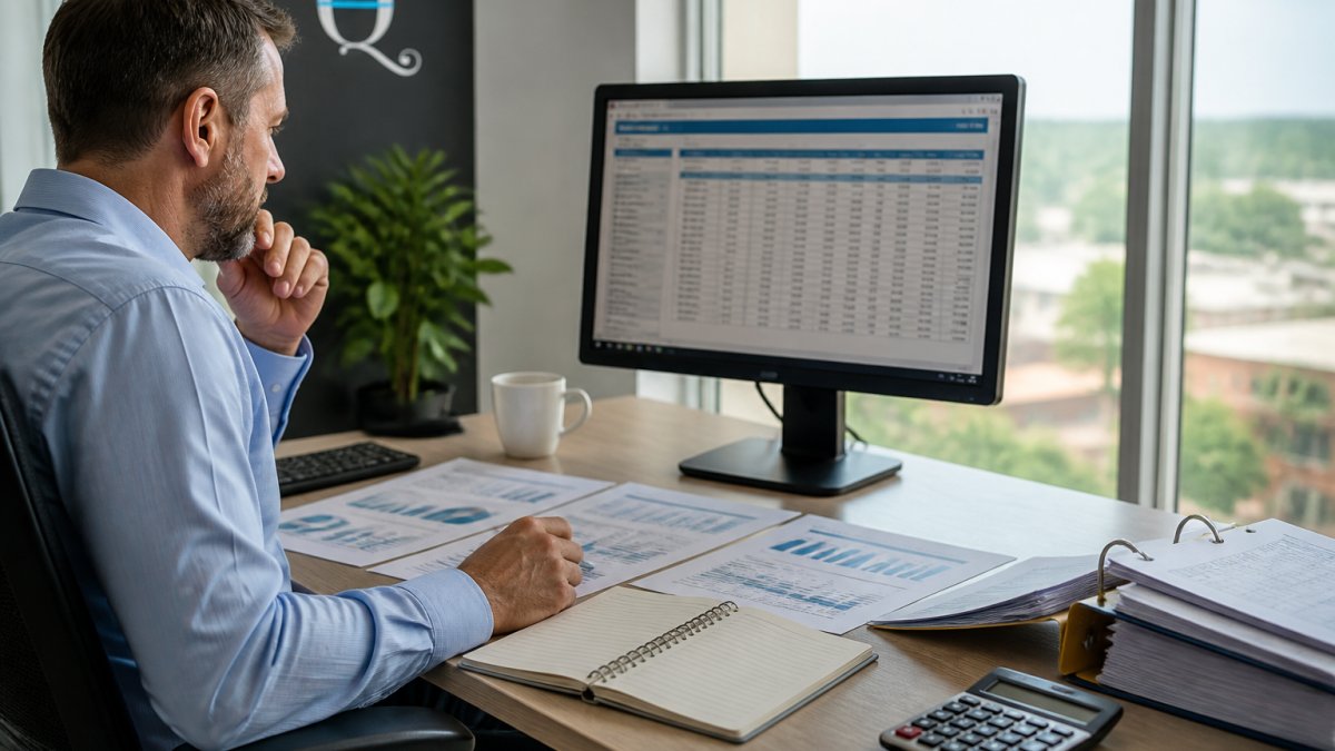 Programme manager reviewing SAP budget dashboards to help prevent cost overruns SAP during project tracking
