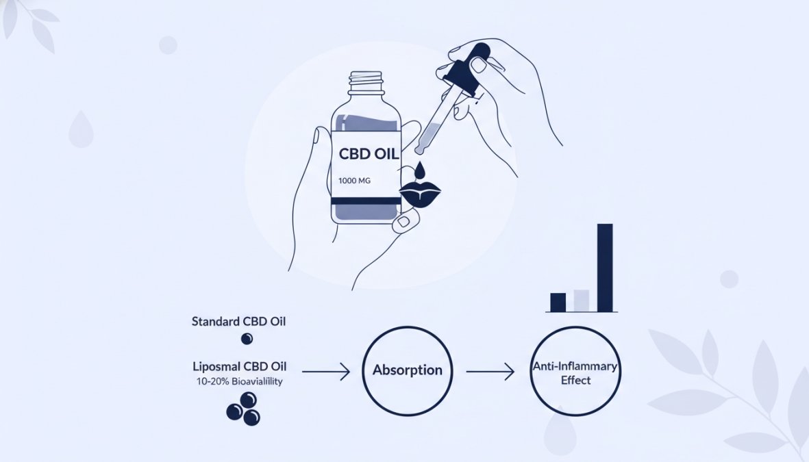 Professional illustration showing how does cbd help with inflammation