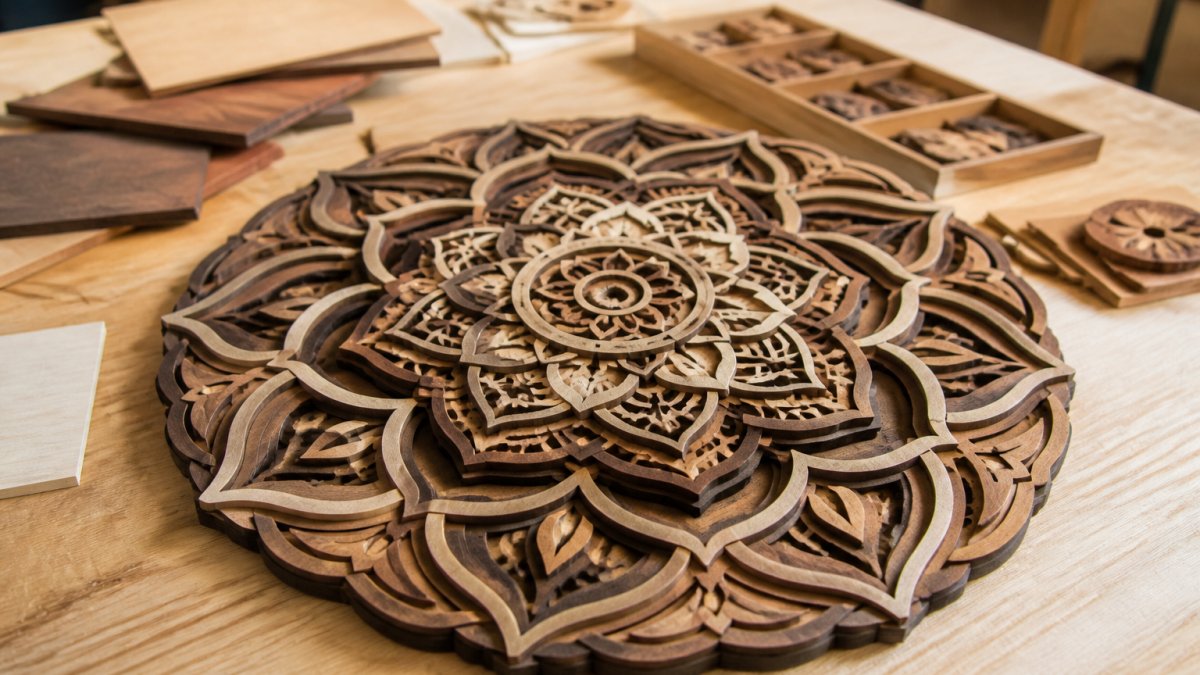 How Do You Design a Layered Wood Mandala?